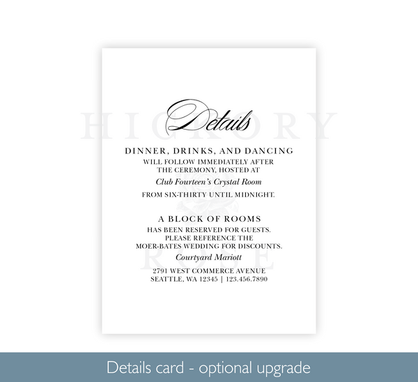 Perfectly Simple | Wedding Invitation