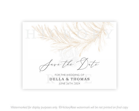 Pampas Grass | Save the Date Cards