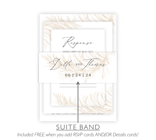 Pampas Grass | Wedding Invitation