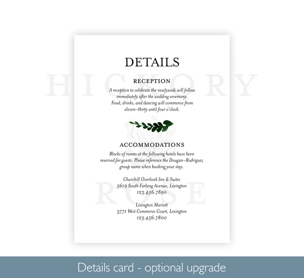 Floral Ampersand | Wedding Invitation