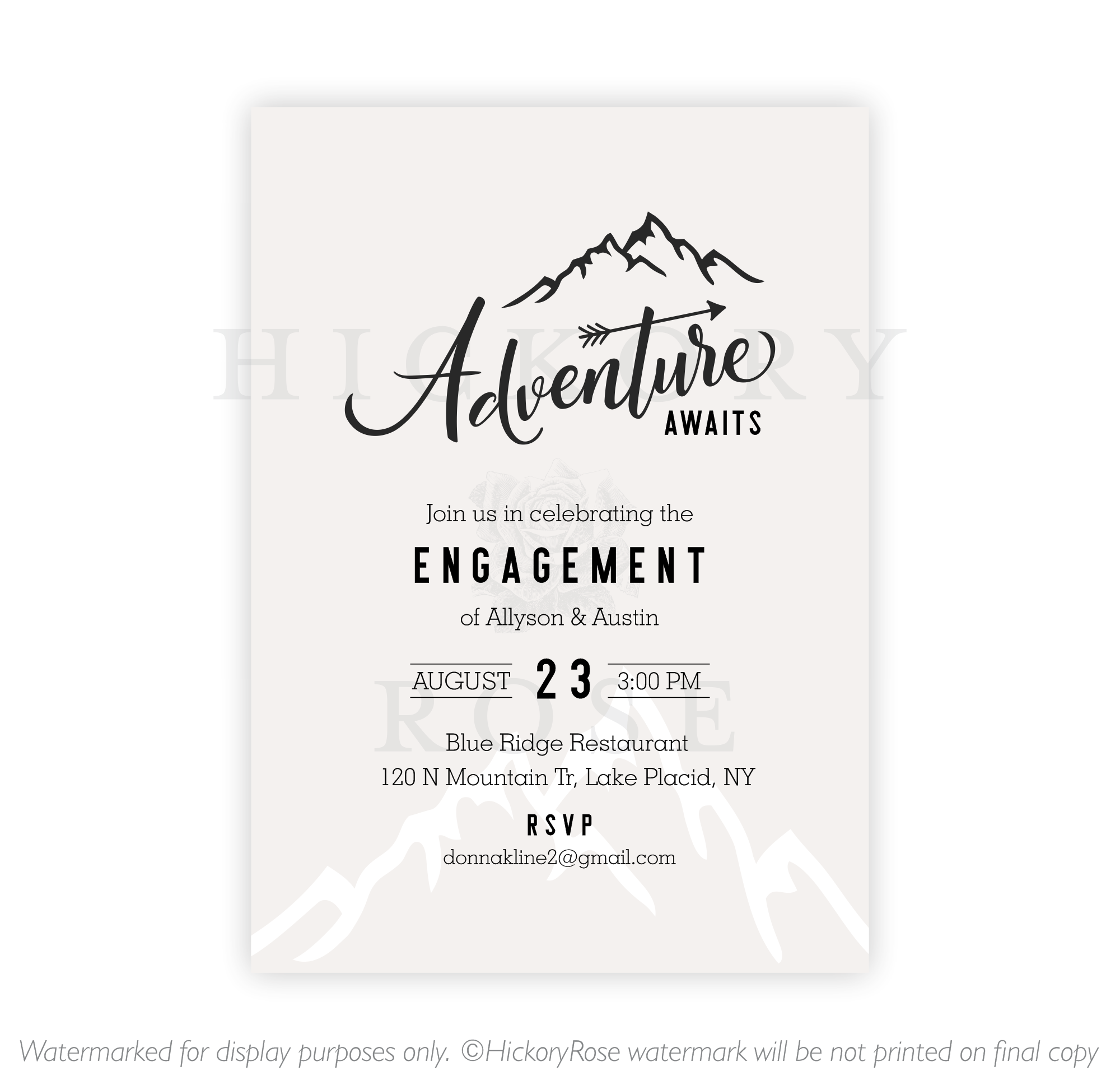 Adventure | Engagement Invite
