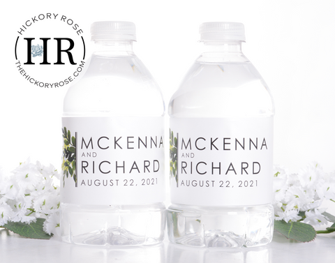 Simple Greenery | Water Bottle Labels