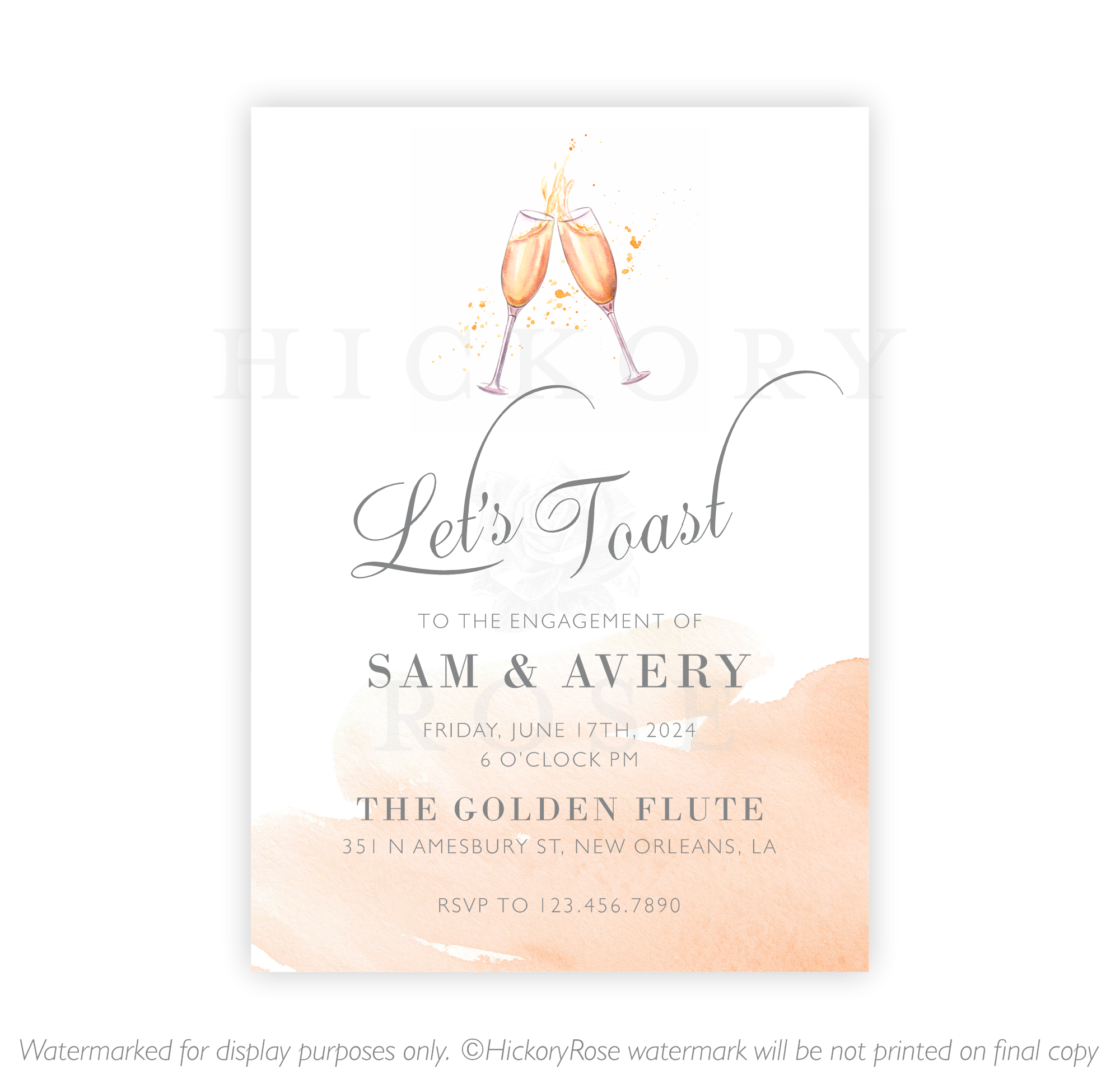 Champagne Toast | Engagement Invite