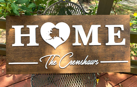 Alaska Home | Wood Sign