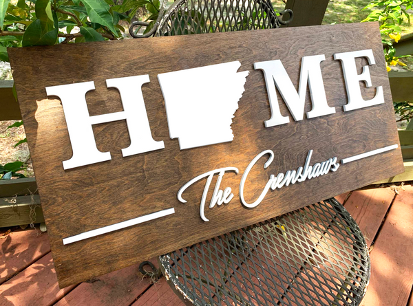Arkansas Home | Wood Sign