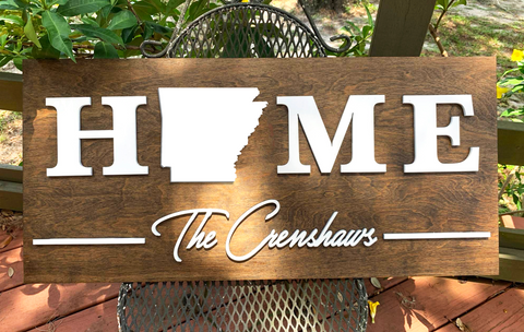 Arkansas Home | Wood Sign