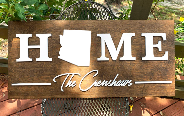 Arizona Home | Wood Sign