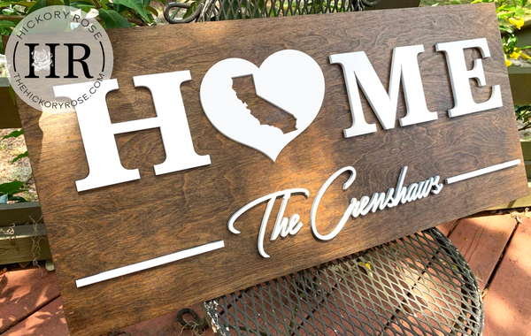 California Home | Wood Sign