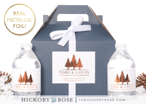 Forest Pines | Metallic Favor Box Sets