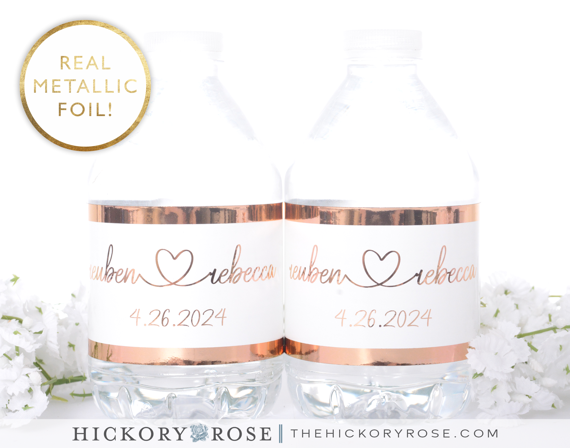 Sweetheart | Metallic Water Bottle Labels – Hickory Rose