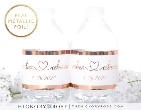 Sweetheart | Metallic Water Bottle Labels
