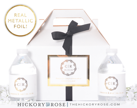 Classic Monogram | Metallic Favor Box Sets