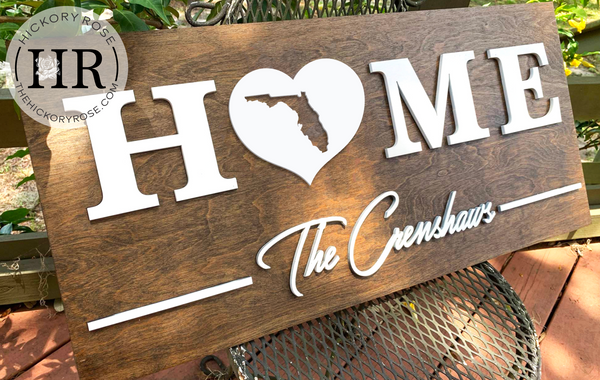 Florida Home | Wood Sign