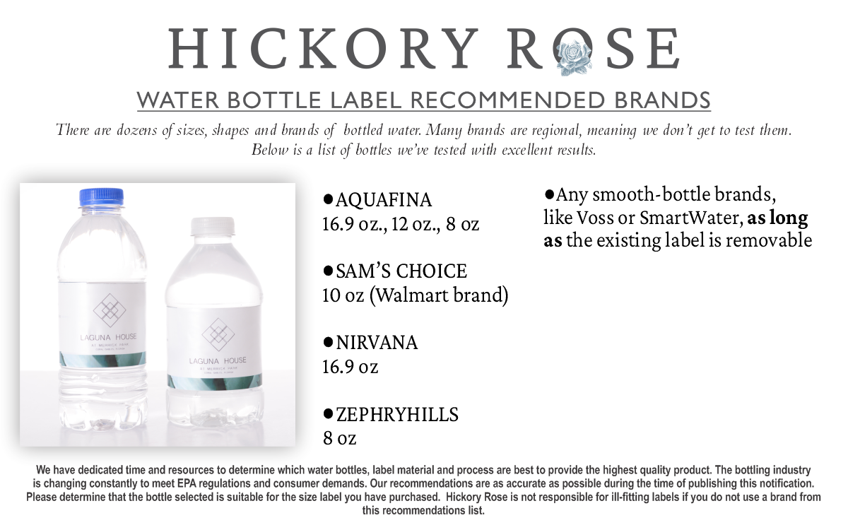 Little Hearts | Metallic Water Bottle Labels – Hickory Rose