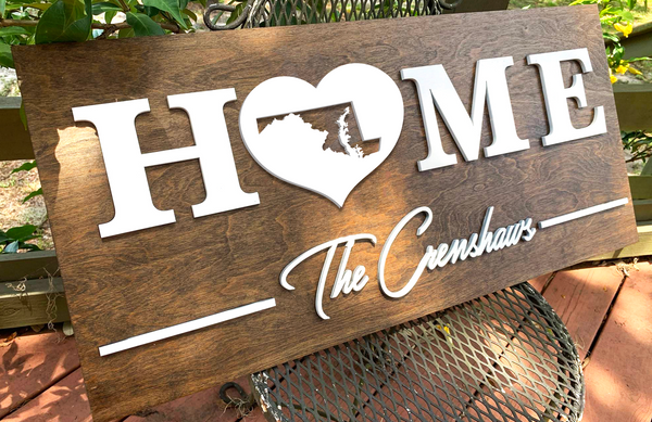 Maryland Home | Wood Sign