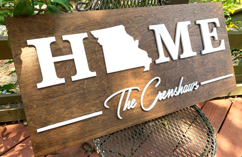 Missouri Home | Wood Sign