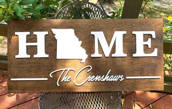 Missouri Home | Wood Sign