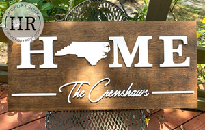 North Carolina Home | Wood Sign