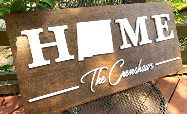New Mexico Home | Wood Sign