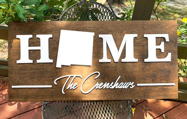 New Mexico Home | Wood Sign