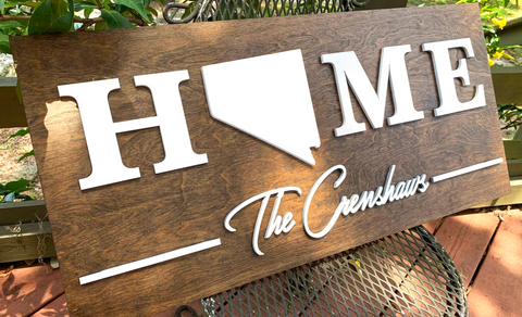 Nevada Home | Wood Sign