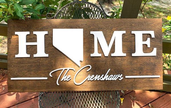 Nevada Home | Wood Sign