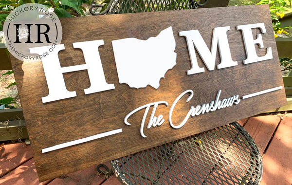 Ohio Home | Wood Sign