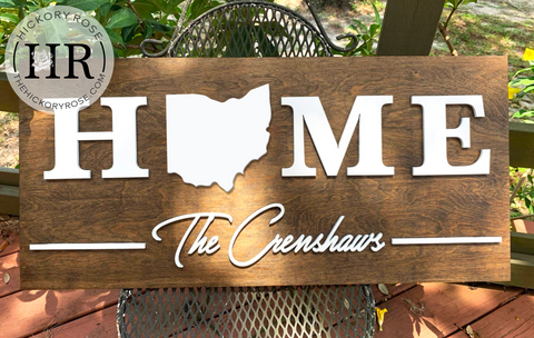 Ohio Home | Wood Sign