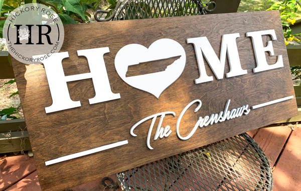 Tennessee Home | Wood Sign