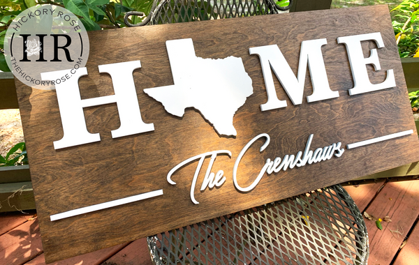 Texas Home | Wood Sign