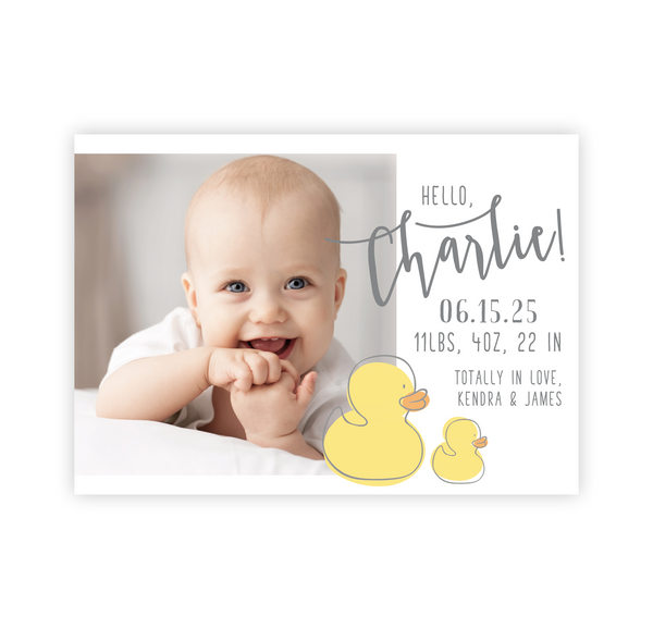 Rubber Duckies | Birth Announcements