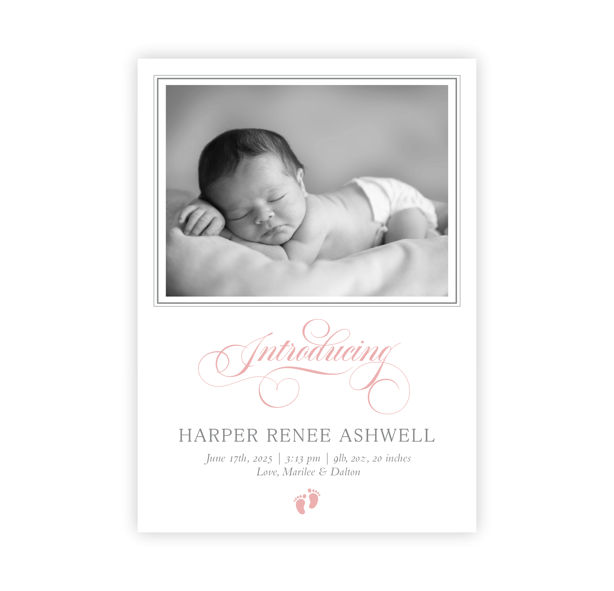 Elegant Introduction | Birth Announcements