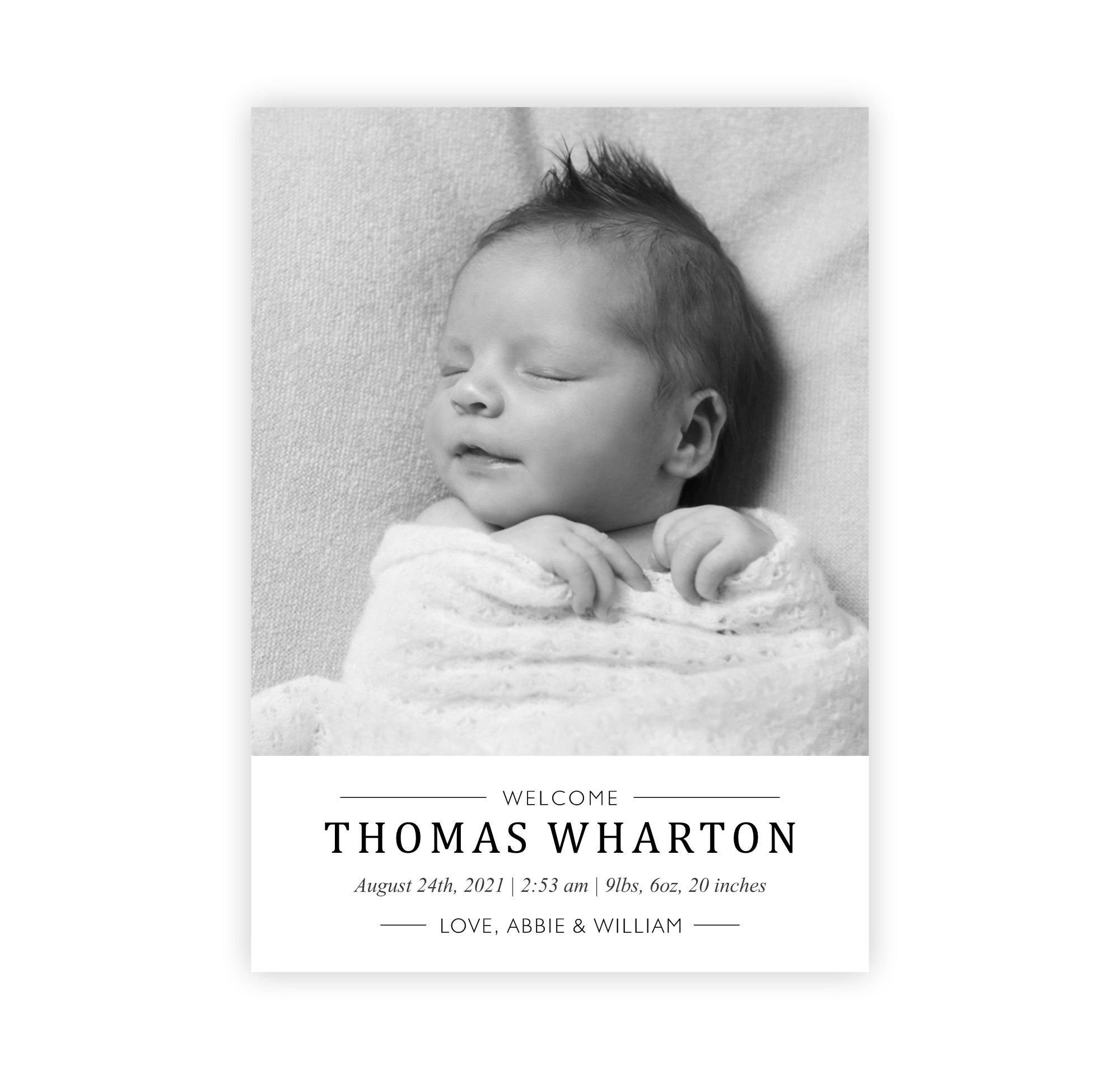 Simply Classic | Birth Announcements