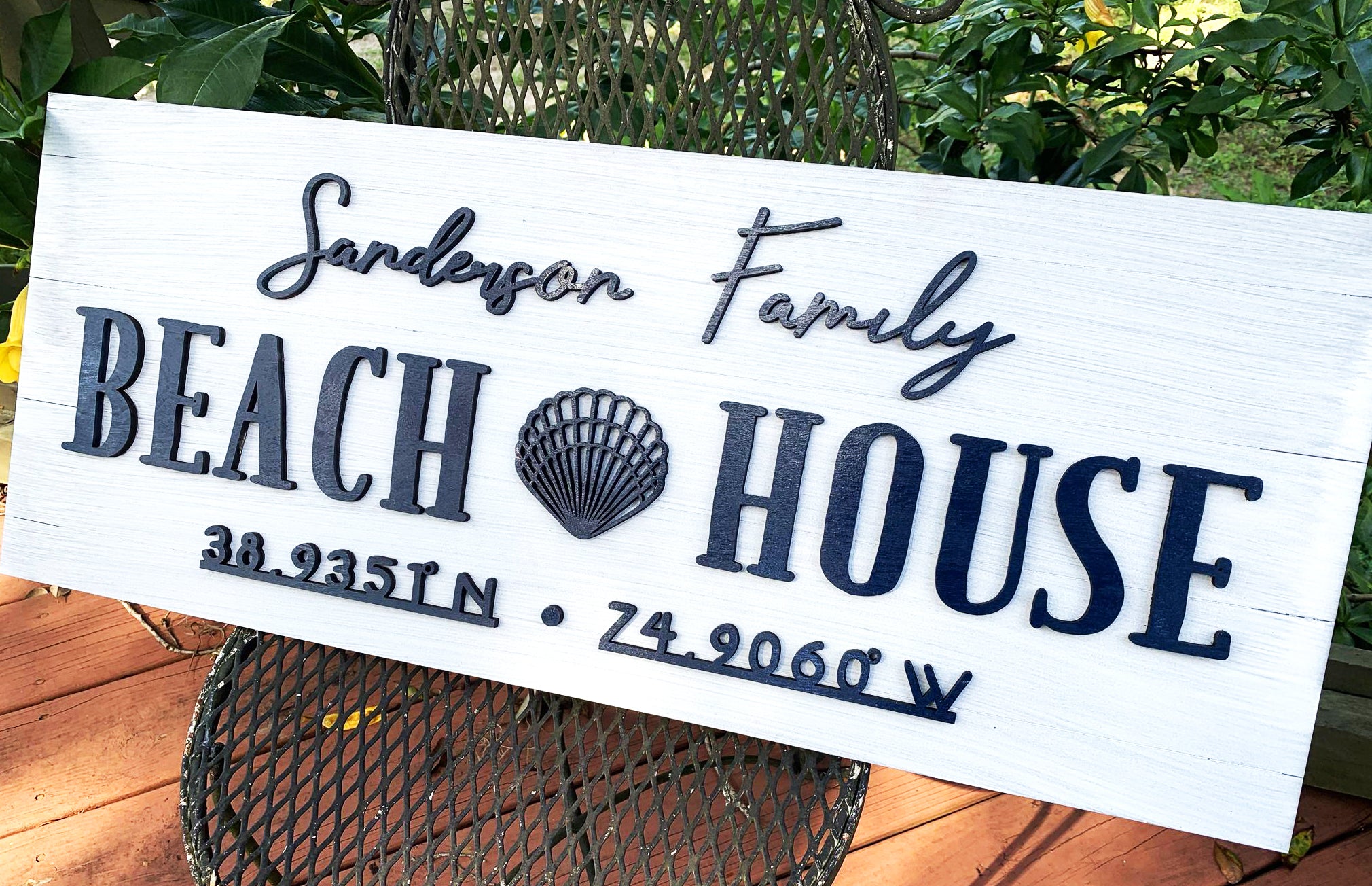 Seashell Beach House | Wood Signs