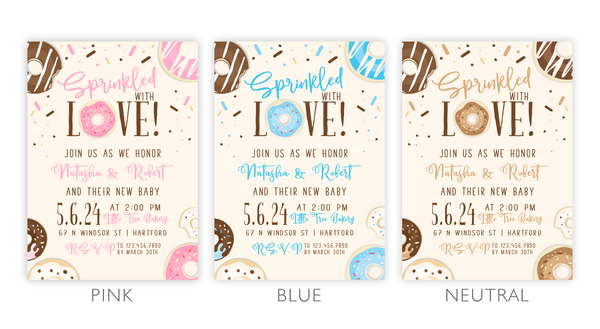 Sprinkled with Love | Baby Shower Invite