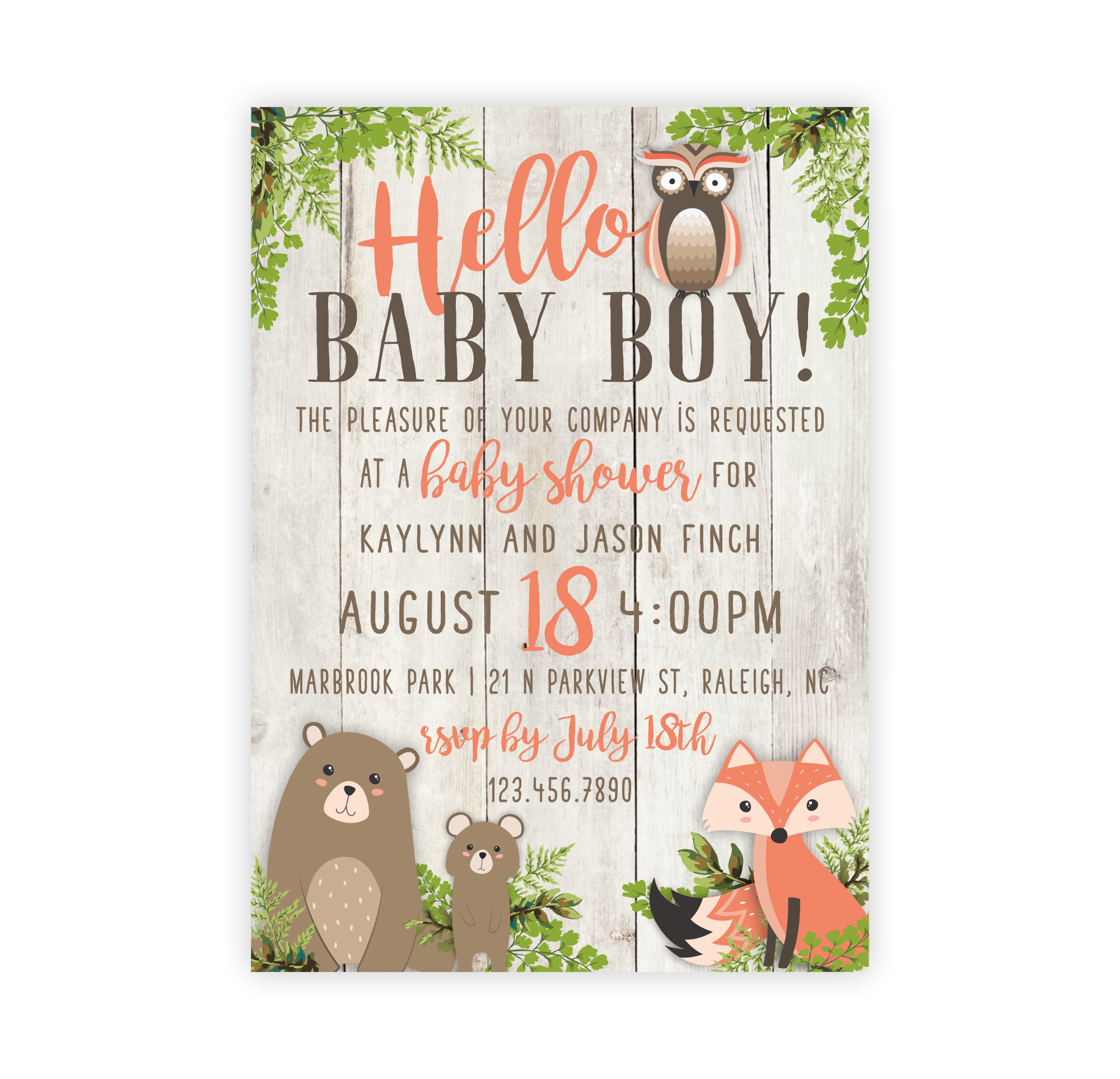 Forest Friends | Baby Shower Invite
