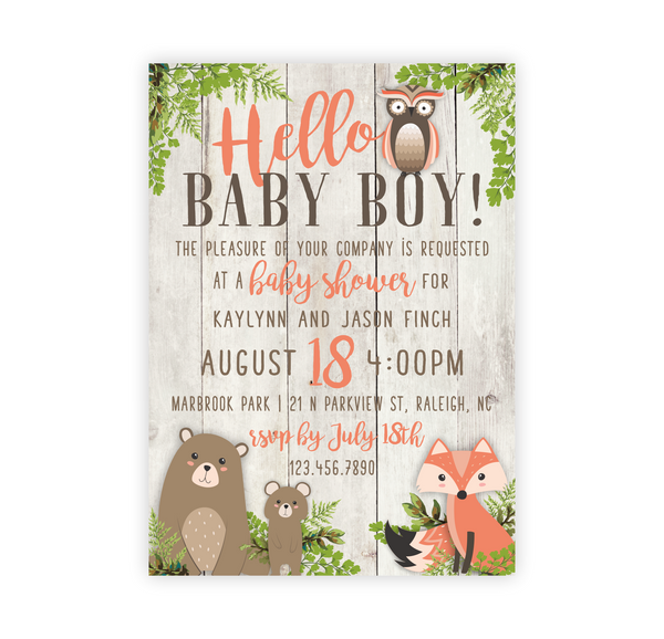 Forest Friends | Baby Shower Invite