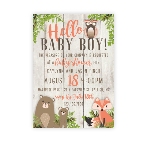 Forest Friends | Baby Shower Invite