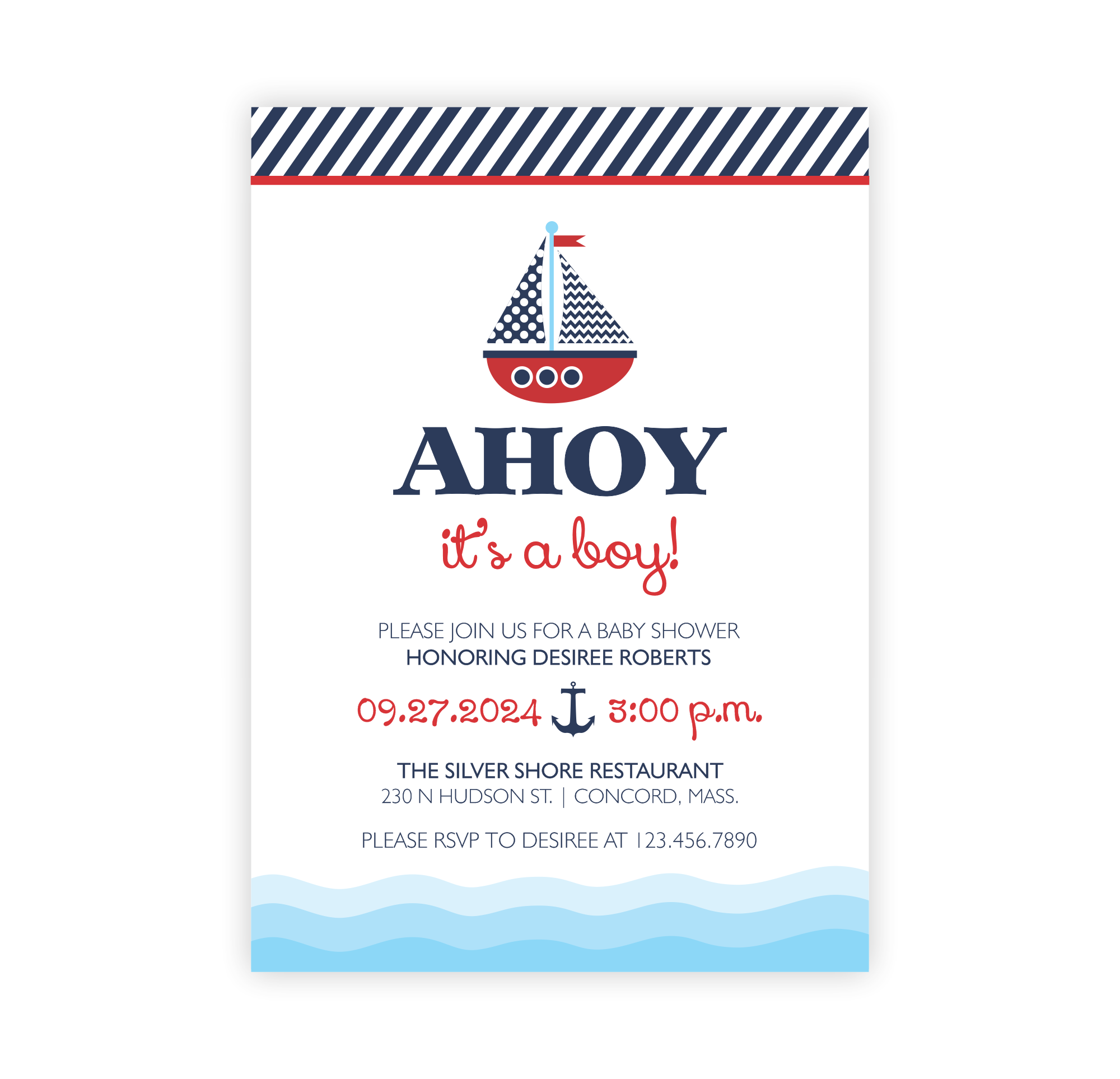 Ahoy! | Baby Shower Invite