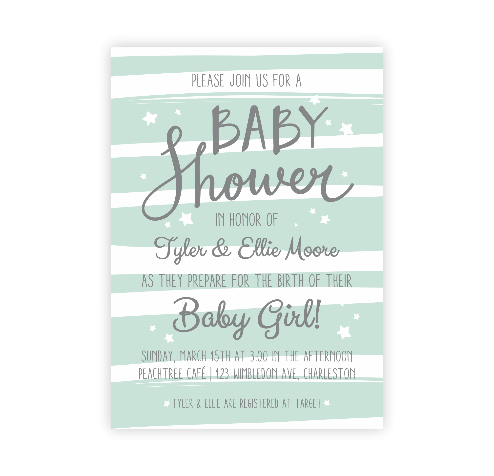 Stylish Stripes | Baby Shower Invite