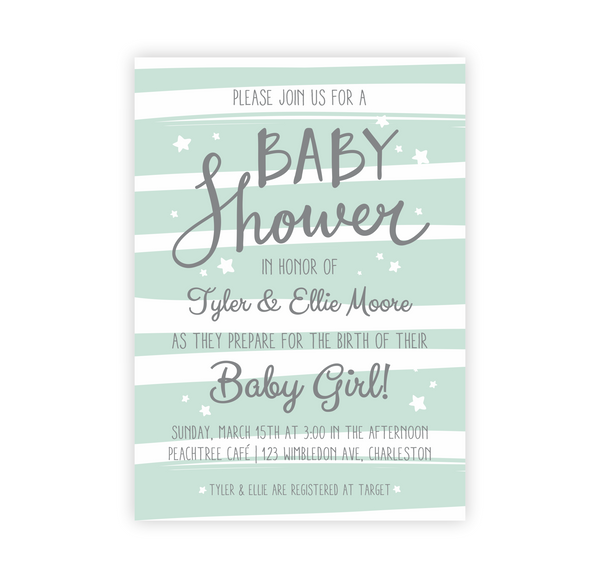 Stylish Stripes | Baby Shower Invite