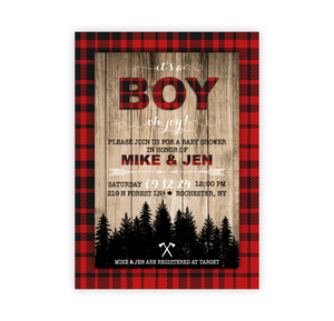 Little Lumberjack | Baby Shower Invite