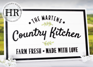 Country Kitchen | Wood Sign