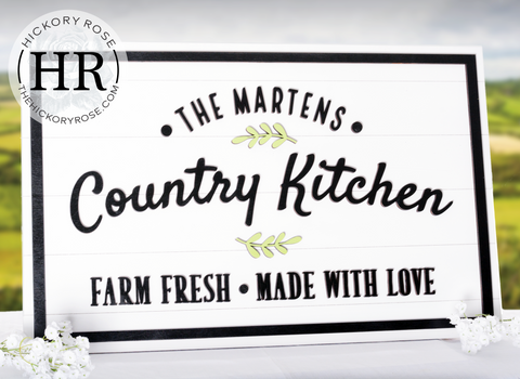 Country Kitchen | Wood Sign