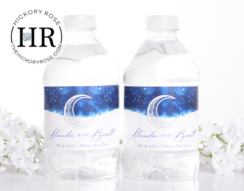 Crescent Moon | Water Bottle Labels