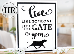 Inspirational Cow | Wood Sign