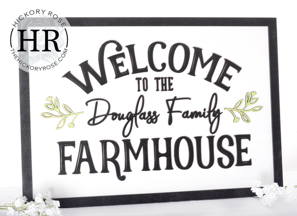 Farmhouse Leaves | Wood Sign
