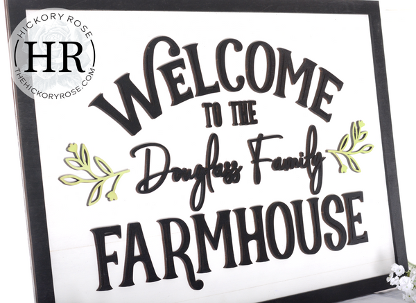 Farmhouse Leaves | Wood Sign