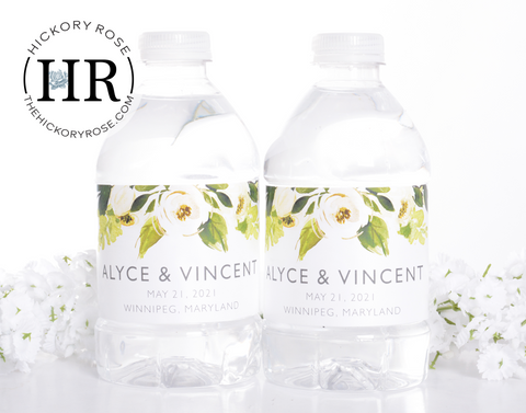 Garden Elegance | Water Bottle Labels