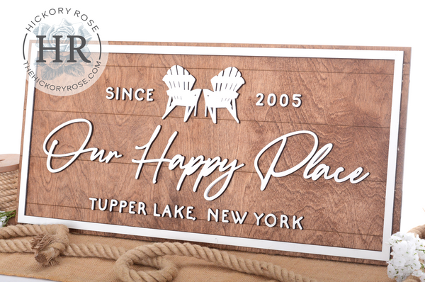 Our Happy Place | Wood Signs